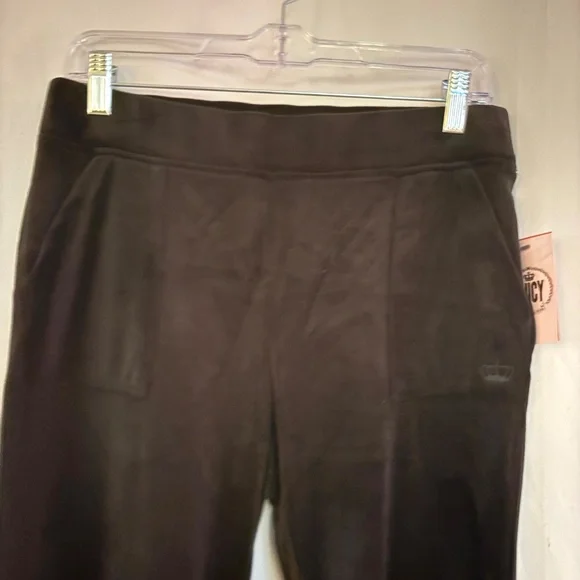 NWT Juicy Couture Black Velvet Sweatpants - Picture 2 of 6
